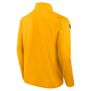 Men's Fanatics Gold Nashville Predators Authentic Pro Rink Fleece Full-Zip Jacket