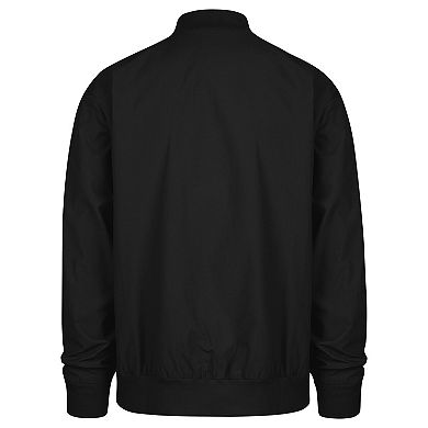 Men's '47 Black Atlanta Falcons Sundays Euro Step Twill Full-Button Bomber Jacket