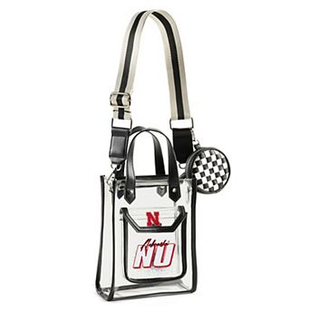 WEAR by Erin Andrews Nebraska Huskers Clear Stadium Crossbody Purse with Coin Pouch