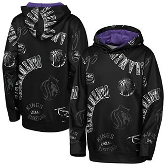 Youth Outerstuff Black Sacramento Kings Moving Violation Hoodie