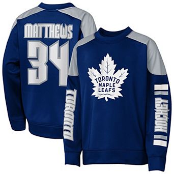 Youth Outerstuff Auston Matthews Blue Toronto Maple Leafs Best Defense Name & Number Crewneck Sweatshirt