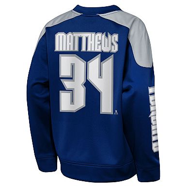 Youth Outerstuff Auston Matthews Blue Toronto Maple Leafs Best Defense Name & Number Crewneck Sweatshirt