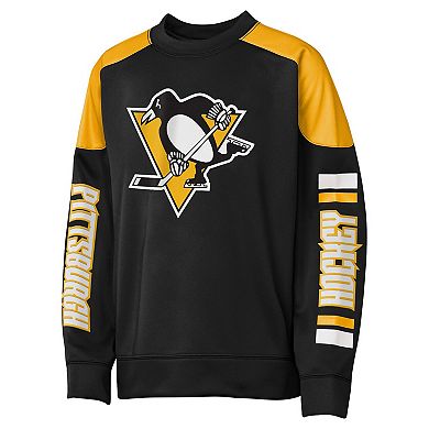 Youth Outerstuff Sidney Crosby Black Pittsburgh Penguins Best Defense Name & Number Crewneck Sweatshirt