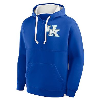 Men's Fanatics Royal Kentucky Wildcats Hometown Premium Rise And Conquer Half-Zip Hoodie
