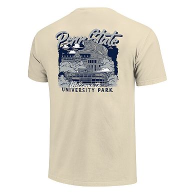 Men's Image One Natural Penn State Nittany Lions Comfort Colors Hand-Drawn Campus Stack T-Shirt