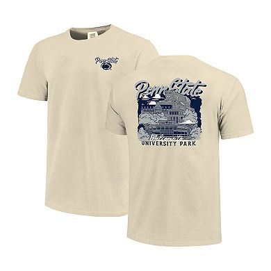 Men's Image One Natural Penn State Nittany Lions Comfort Colors Hand-Drawn Campus Stack T-Shirt