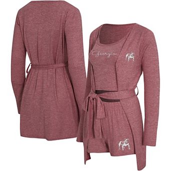 Women's Concepts Sport Red Georgia Bulldogs Rigor Three-Piece Tank, Short & Robe Set