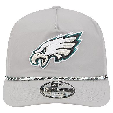 Men's New Era Silver Philadelphia Eagles Rope 19TWENTY Hat