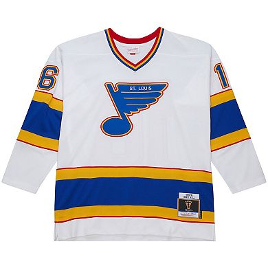 Men's Mitchell & Ness Brett Hull White St. Louis Blues 1990-91 Power Play Jersey