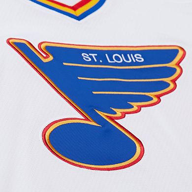 Men's Mitchell & Ness Brett Hull White St. Louis Blues 1990-91 Power Play Jersey