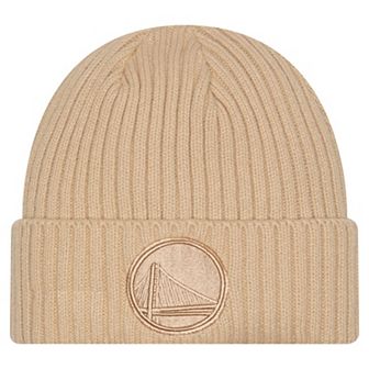 Men's New Era Tan Golden State Warriors Color Pack Cuffed Knit Hat