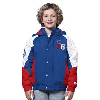 Youth Starter Royal/Red Philadelphia 76ers All Time Pro Jr. Full-Zip Jacket