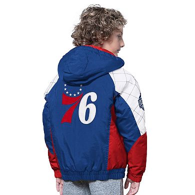 Youth Starter Royal/Red Philadelphia 76ers All Time Pro Jr. Full-Zip Jacket