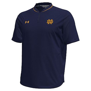 Men's Under Armour Navy Notre Dame Fighting Irish Motivate Quarter-Zip Top