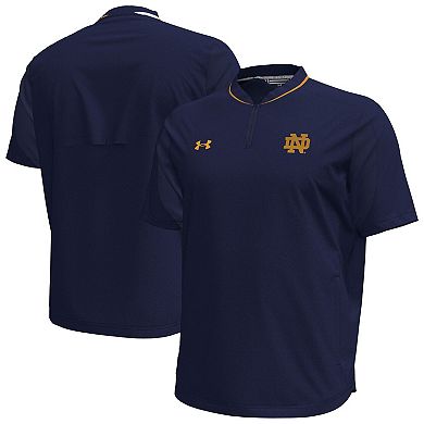 Men's Under Armour Navy Notre Dame Fighting Irish Motivate Quarter-Zip Top