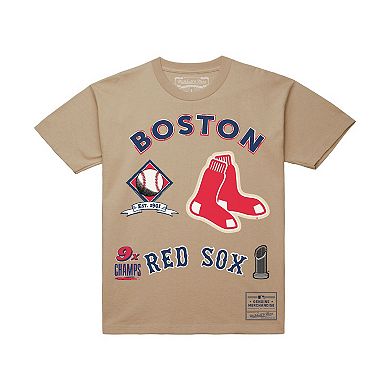 Men's Mitchell & Ness Cream Boston Red Sox Legacy Defined T-Shirt