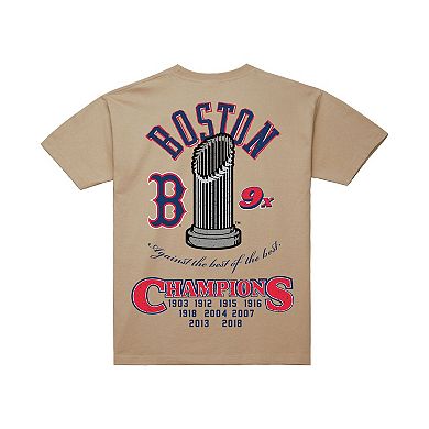 Men's Mitchell & Ness Cream Boston Red Sox Legacy Defined T-Shirt