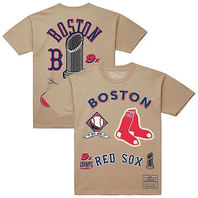 Men's Mitchell & Ness Cream Boston Red Sox Legacy Defined T-Shirt