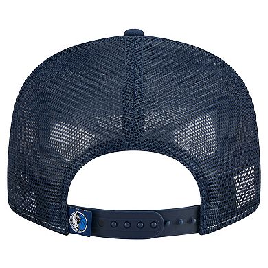 Men's New Era Blue/Navy Dallas Mavericks Outdoor Split Panel 9FIFTY Snapback Hat