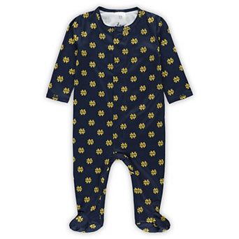 Newborn & Infant ZooZatz Navy Notre Dame Fighting Irish Magnetic Closure Sleeper