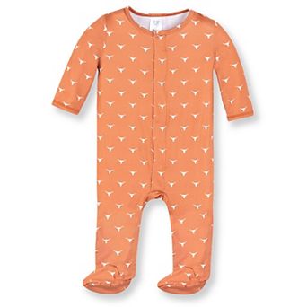 Newborn & Infant ZooZatz Texas Orange Texas Longhorns Magnetic Closure Sleeper