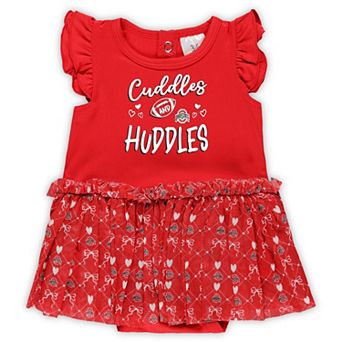 Girls Infant ZooZatz Scarlet Ohio State Buckeyes Bodysuit Dress