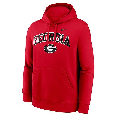Men's Nike Red Georgia Bulldogs Club Fleece Arch Pullover Hoodie