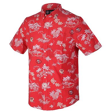 Men's Reyn Spooner Scarlet San Francisco 49ers Throwback Kekai Performance Button-Down Shirt