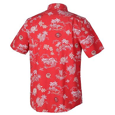 Men's Reyn Spooner Scarlet San Francisco 49ers Throwback Kekai Performance Button-Down Shirt