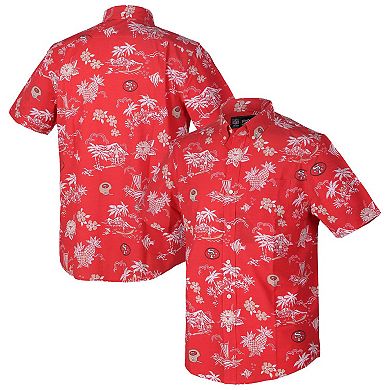Men's Reyn Spooner Scarlet San Francisco 49ers Throwback Kekai Performance Button-Down Shirt