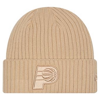 Men's New Era Tan Indiana Pacers Color Pack Cuffed Knit Hat