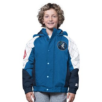 Youth Starter Blue/Navy Minnesota Timberwolves All Time Pro Jr. Full-Zip Jacket
