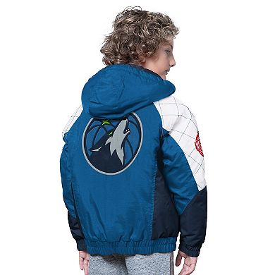 Youth Starter Blue/Navy Minnesota Timberwolves All Time Pro Jr. Full-Zip Jacket