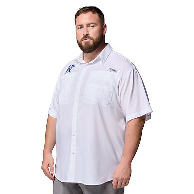 Men's Columbia White Kentucky Wildcats Big & Tall Tamiami Omni-Shade Button-Down Shirt