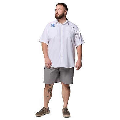 Men's Columbia White Kentucky Wildcats Big & Tall Tamiami Omni-Shade Button-Down Shirt