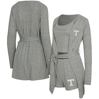 Women's Concepts Sport Gray Tennessee Volunteers Rigor Three-Piece Tank, Short & Robe Set
