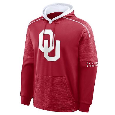 Men's Fanatics Crimson Oklahoma Sooners Quad Defender Pullover Hoodie