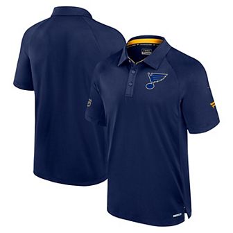 Men's Fanatics Navy St. Louis Blues Authentic Pro Rink Raglan Polo