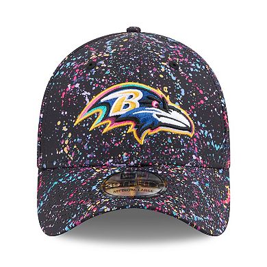 Men's New Era Black Baltimore Ravens 2025 NFL Crucial Catch 39THIRTY Flex Hat