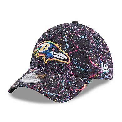 Men's New Era Black Baltimore Ravens 2025 NFL Crucial Catch 39THIRTY Flex Hat