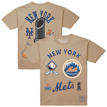 Men's Mitchell & Ness Cream New York Mets Legacy Defined T-Shirt