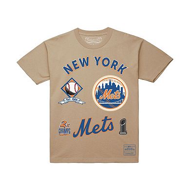 Men's Mitchell & Ness Cream New York Mets Legacy Defined T-Shirt