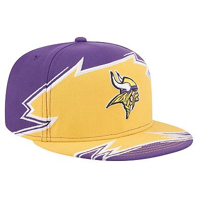 Men's New Era Purple/Gold Minnesota Vikings Break 59FIFTY Fitted Hat