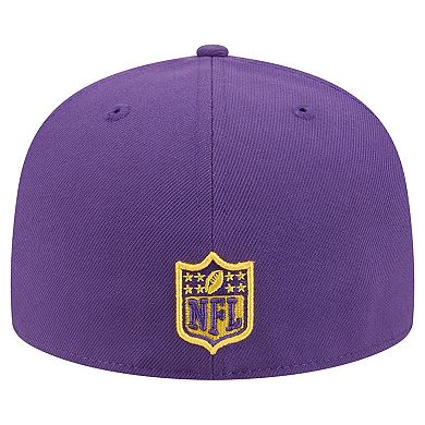 Men's New Era Purple/Gold Minnesota Vikings Break 59FIFTY Fitted Hat