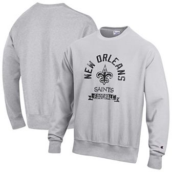 Men's Champion Heather Gray New Orleans Saints Reverse Weave Fleece Pullover Sweatshirt