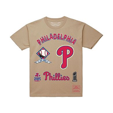 Men's Mitchell & Ness Cream Philadelphia Phillies Legacy Defined T-Shirt