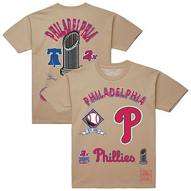 Men's Mitchell & Ness Cream Philadelphia Phillies Legacy Defined T-Shirt