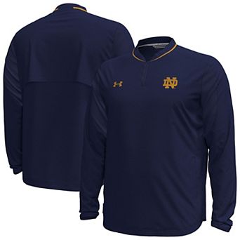 Men's Under Armour Navy Notre Dame Fighting Irish Motivate Long Sleeve Quarter-Zip Jacket