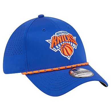 Men's New Era Blue New York Knicks Featherweight Poly Rope Flex 39Thirty Hat