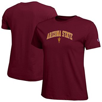 Women's Champion Maroon Arizona State Sun Devils Arched Over Logo T-Shirt